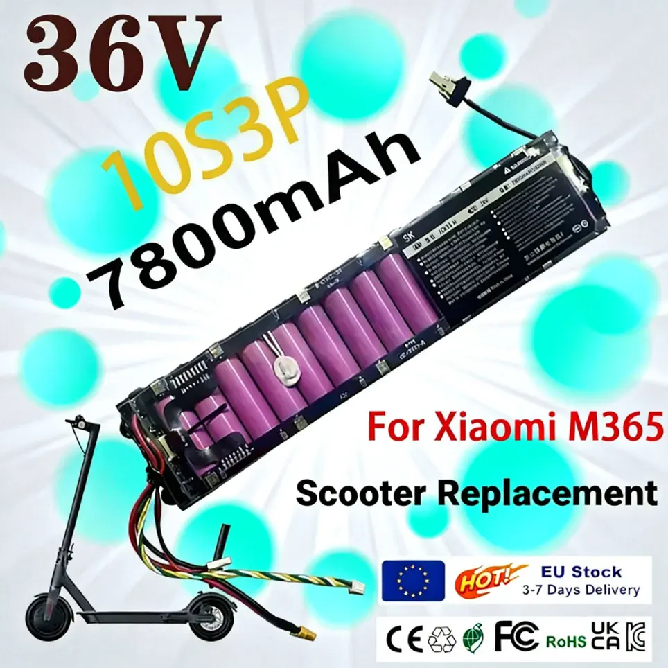 Original 36V 7800mAh Akku für Xiaomi M365 M356 Pro Spezieller Akkupack 36V Li-Ionen-Akku 7800mAh