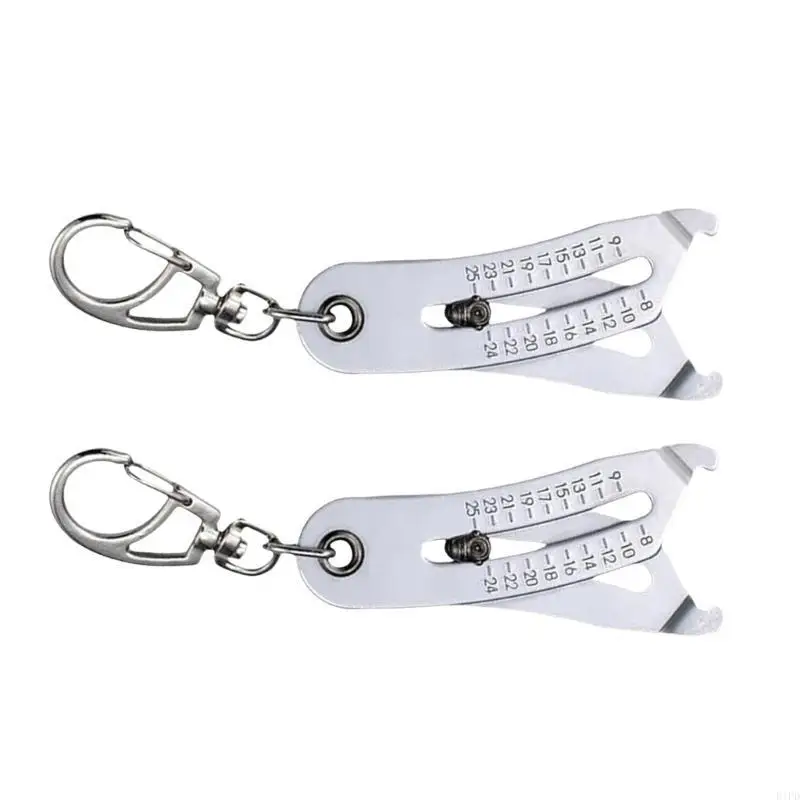 E1PD Thread Size Checker Keychains for Fast Accurate Measurement Size Finder