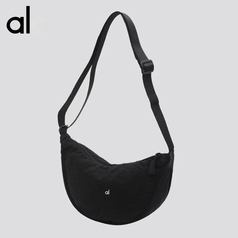 AL Women Shoulder Bag Casual Nylon Cloth Handbag Solid Color Large Capacity Travel Crossbody Bag Shopping Storage Bag