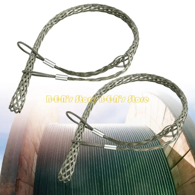 Y1AD 2Pack Steel Cable Pulling Grips Wire Mesh Cable Sock for Conduits Wire Routing