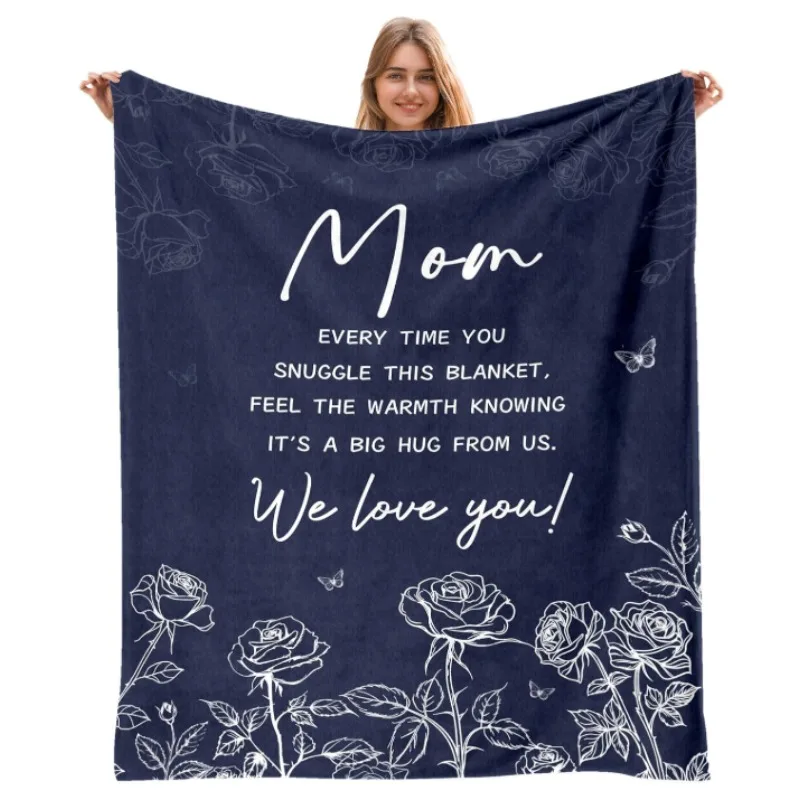 

Mother's Day gift for mom: a blanket; a gift from a daughter or son to mom; a mom's birthday gift: a blanket.