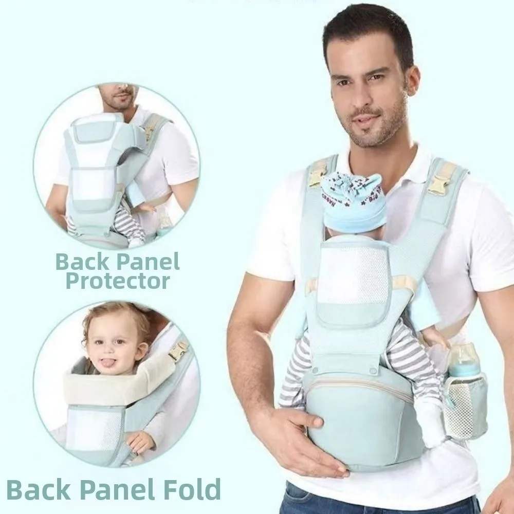 

Front Facing Baby Carrier Backpack Ergonomic Design Travel Friendly Baby Waist Stool Hands Free Adjustable Infant Carrier Belt