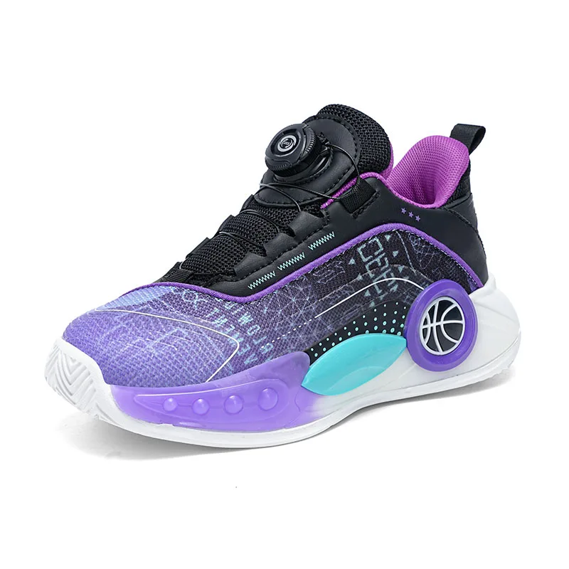 Kid Sneakers Basketball Shoes Children Shoes Boys Girls Non-Slip Basketball Trainers Teenagers Breathable Tennis Athletic Shoes