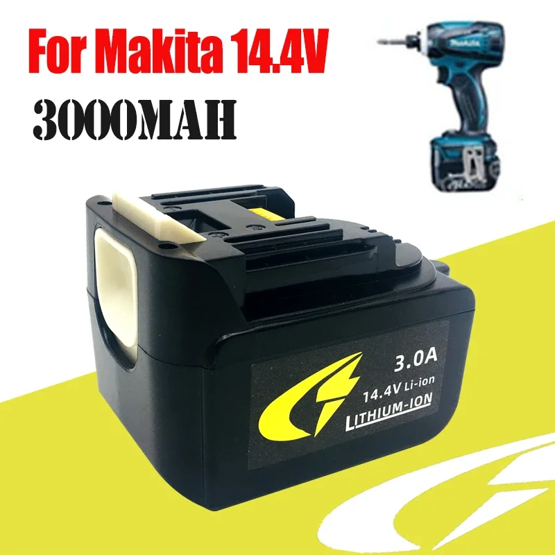 

Lithium-Ion 14.4V 3.0Ah 3000mAh Rechargeable Battery for Makita Cordless Tools BL1430 BL1440 DA340DRF BDF343 Free post