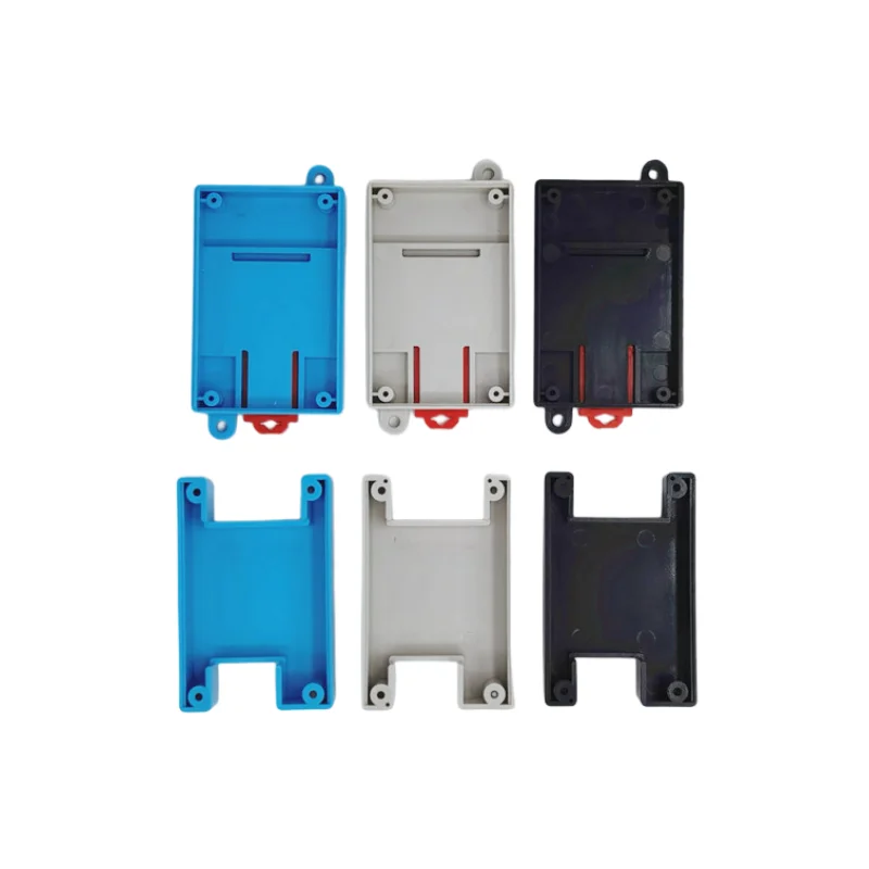 DIN Rail PLC Electrical Shell Safety Barrier Isolation Module Plastic Shell 3-49 82x54x32mm Project Box Industrial Control Box