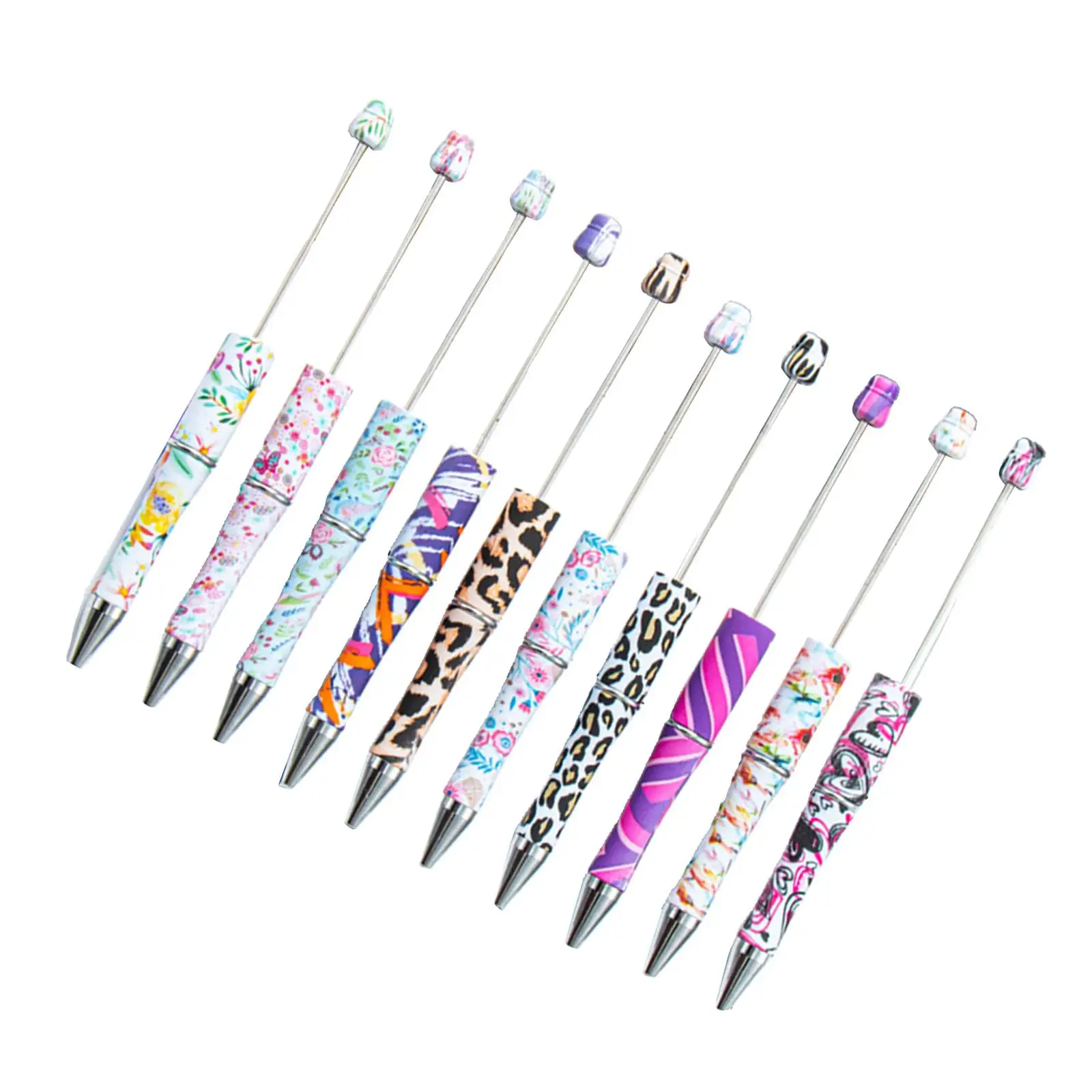 10x ลูกปัดปากกาลูกปัดปากกาลูกลื่นปากกาลูกปัดสําหรับ Office Exam ห้องเรียน