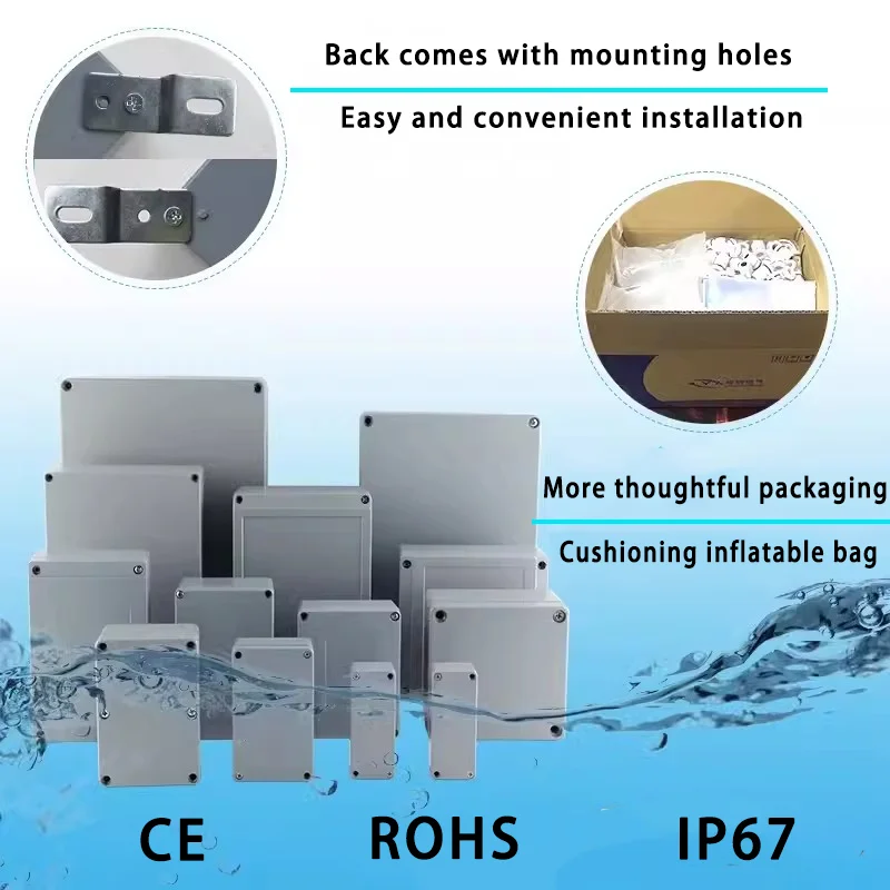 Industry IP67 Waterproof Cast Aluminum Junction Box for electronic project Outdoor Explosion-proof Electrical Enclosure Case