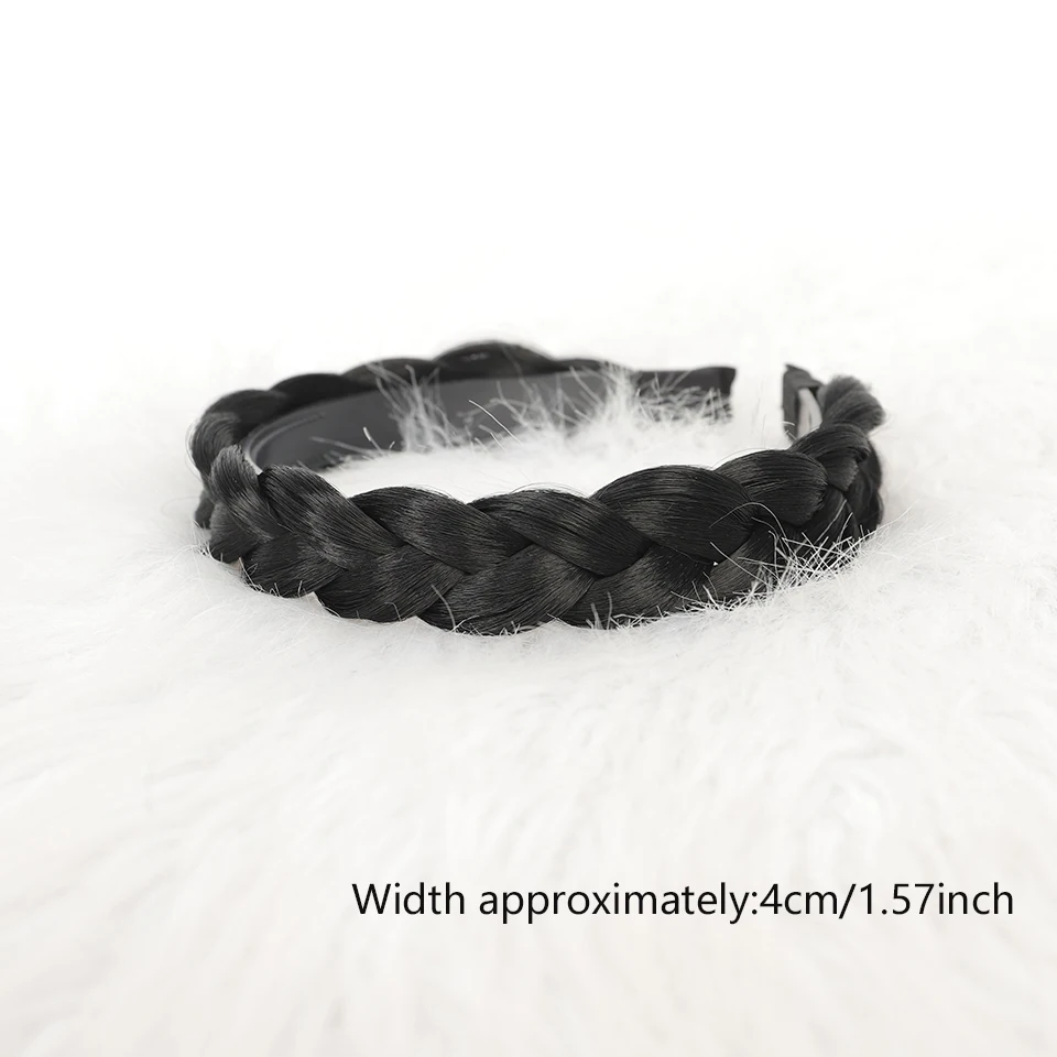 Synthetic fashion three strand braid hoop wig Fried Dough Twists braid braid headdress comfortable hair clip hoop braid