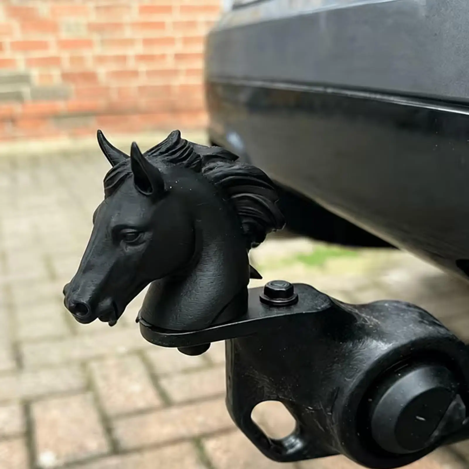 Hitch Ball Cover 3D Printed Dustproof Horse Shape Tow Ball Cover Trailer Coupling Cap Towing Hitches Cover for Caravan RV SUV