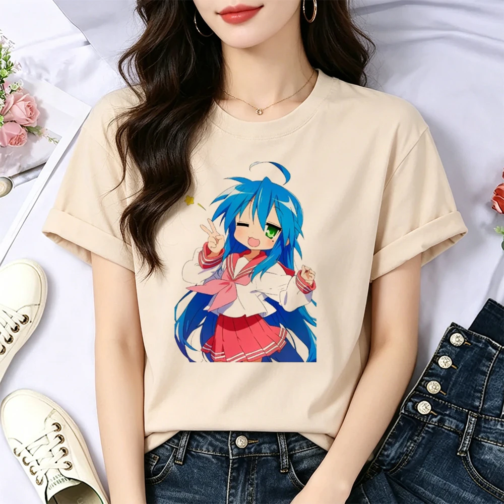 Lucky Star Otaku top tees girl y2k goth dollette japanese top tees kawaii summer aesthetic