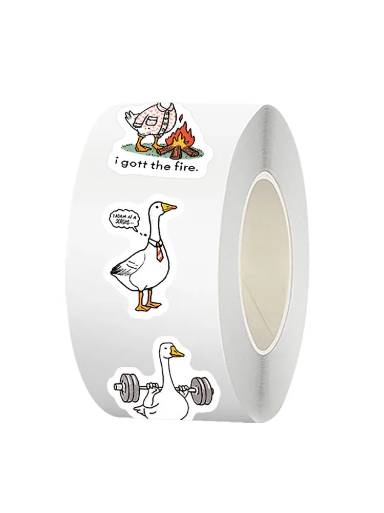 AliExpress NONE 500pcs Silly Goose Meme Sticker Roll, Funny Vinyl Decals for Teens Adults, for Water Bottle Laptop Bike Cup Scrapbook Decor