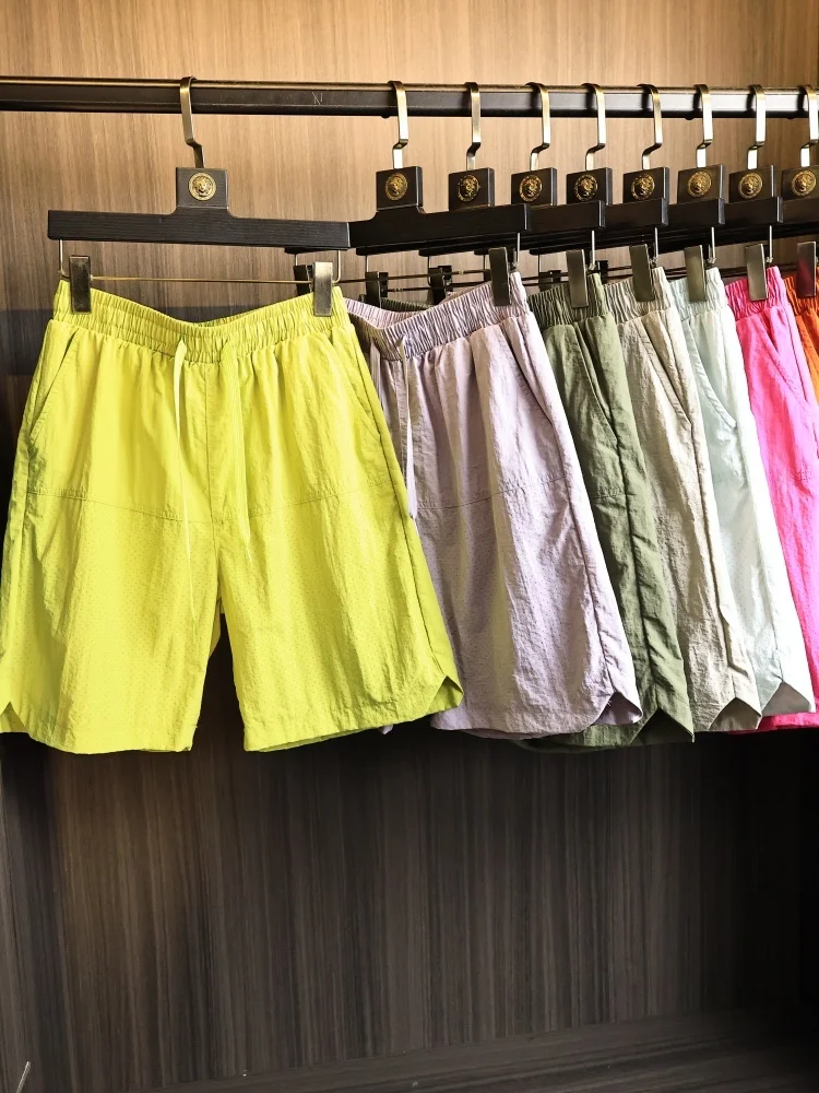 

Lightweight Breathable Mesh Beach Shorts Quick Dry Elastic Waist Sports Shorts Straight Leg Casual Pants for Men Summer Fashion