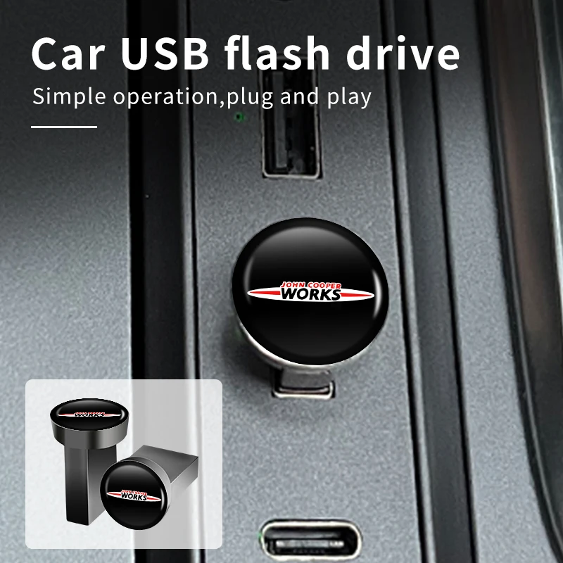 Car Music U Disk USB Flash Driver Storage Memory Stick For MINI WORKS Cooper F55 F56 R60 R59 R58 R57 R56 R55 R53 R52 R50 One JCW