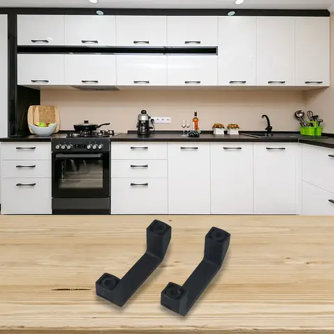 2PC Thickened Cabinet Door Handles 90mm/120mm/180mm Black Plastic Industrial Cabinet Handles Furniture Door Hardware Accessories