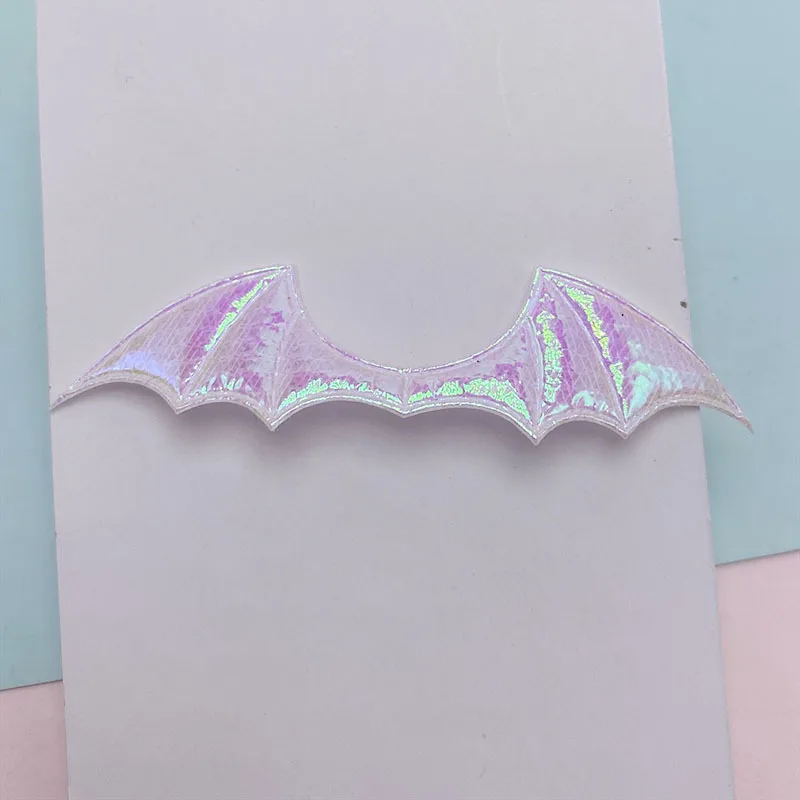 Leather Fabric Halloween Demon Bat Wings Padded Appliques For DIY Halloween Costume Vampire Hair Clip Decoration Accessories