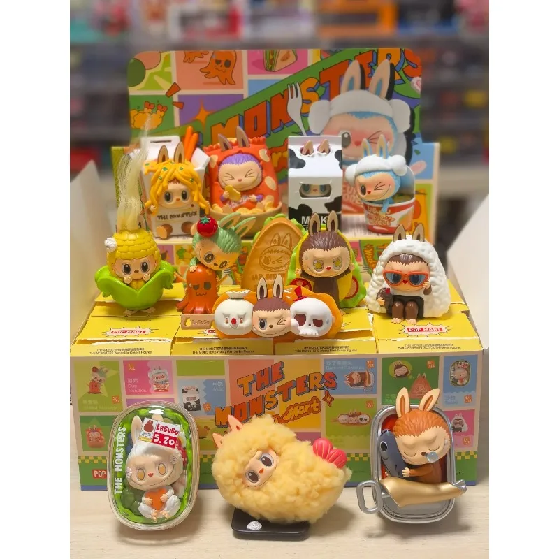 POP MART THE MONSTERS LABUBU Sapore strano Minimarket Serie Figura Scatola cieca Action Figure Regalo di Natale a sorpresa