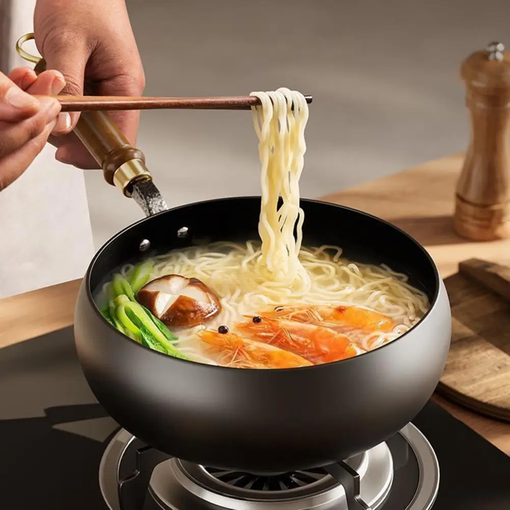 Zhangqiu Iron Pot Large Belly Pan Handcrafted Forged Wok Mini Small Iron Pot Non-Stick Coating-Free Home Cooking Pan
