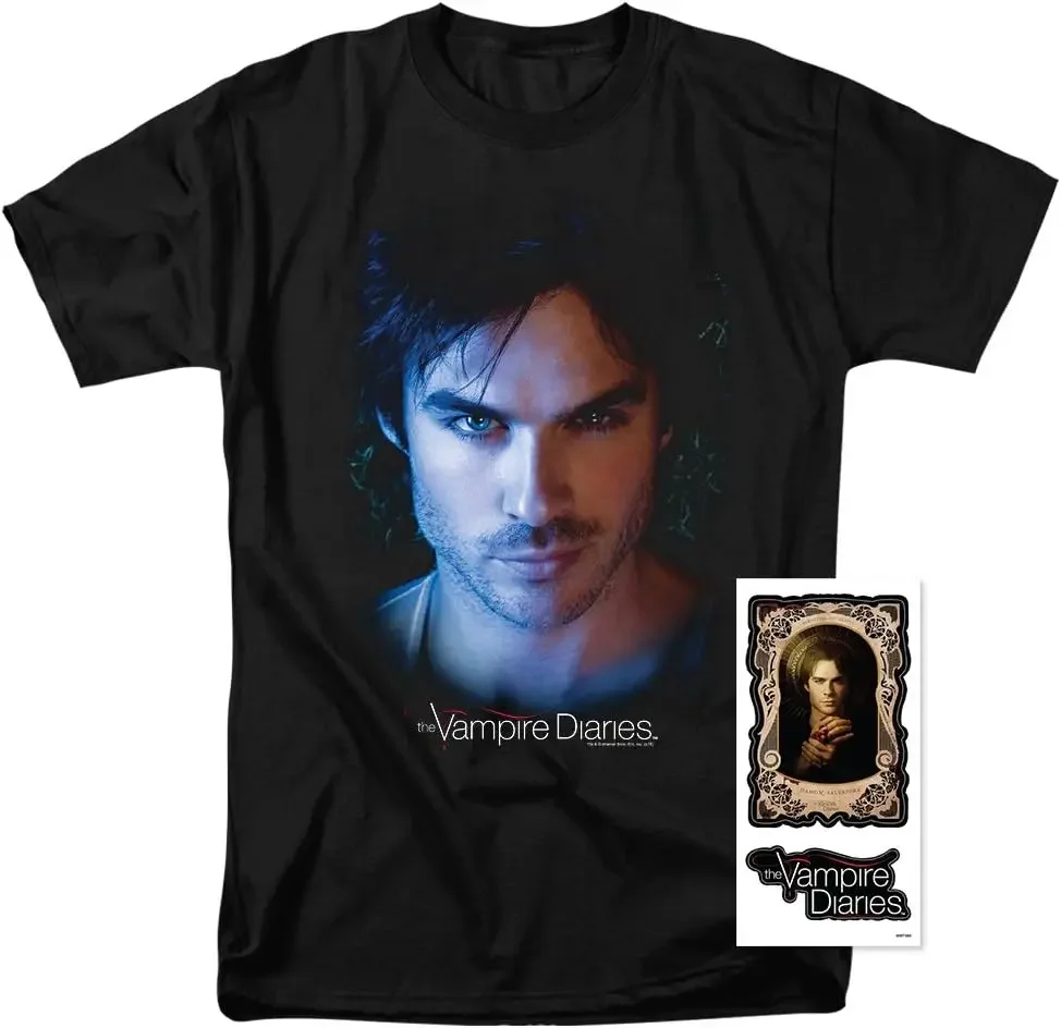 Popfunk Classic The Vampire Diaries Damon Ian Somerhalder T Shirt & Stickers