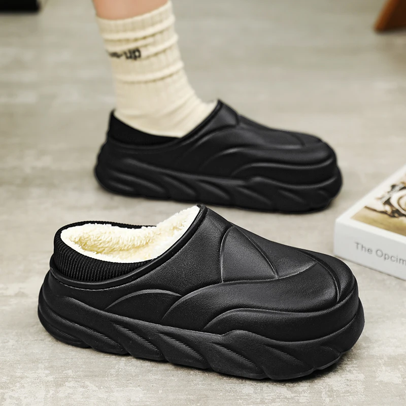 

Winter Plush Unisex Unisex Home Sandals Men Women couple Orginal Indoor Flat Shoes Soft Fashion High Quality Non Slip Bedroom