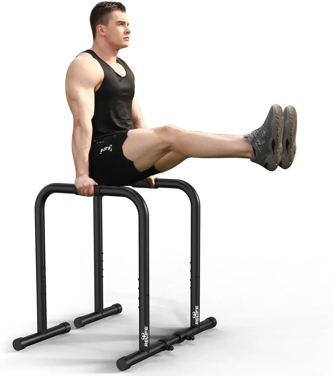 Relife Dip-Station für Übungen - Parallelstangen - Hochbelastbare Dip-Stange - Stabile Fitness-Dip-Stangen