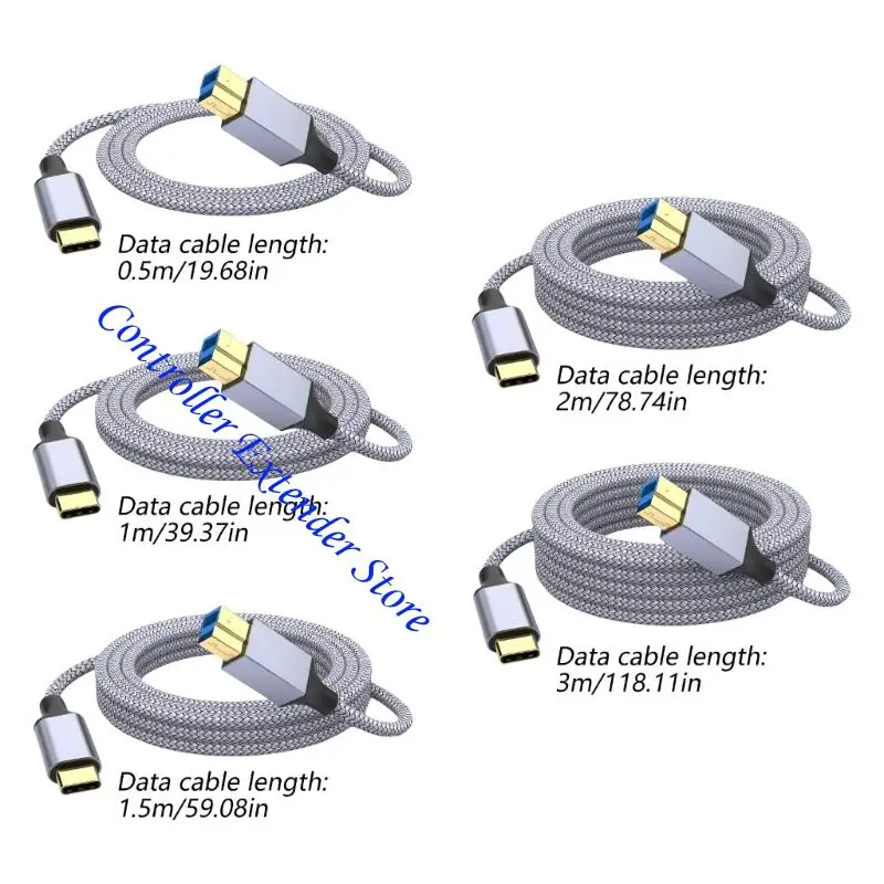 N84B Tipo C cable impresora USB B 5Gbps Transferencia datos velocidad rápida para escáneres