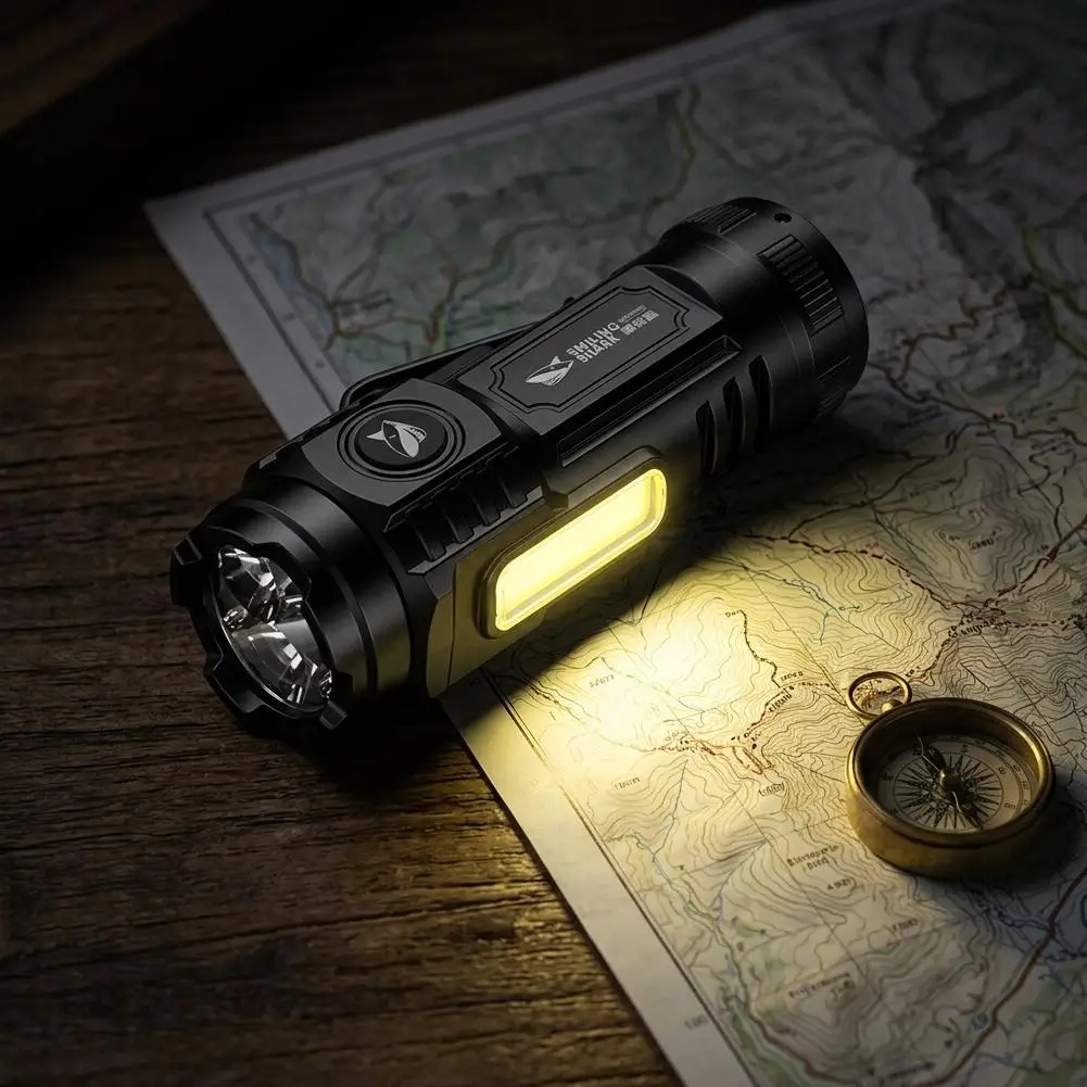 Ultra Bright Mini Flashlight Pocket Clip Hand‑free Work Light With COB Side Light  Rechargeable Waterproof Torch Outdoor Work image 3