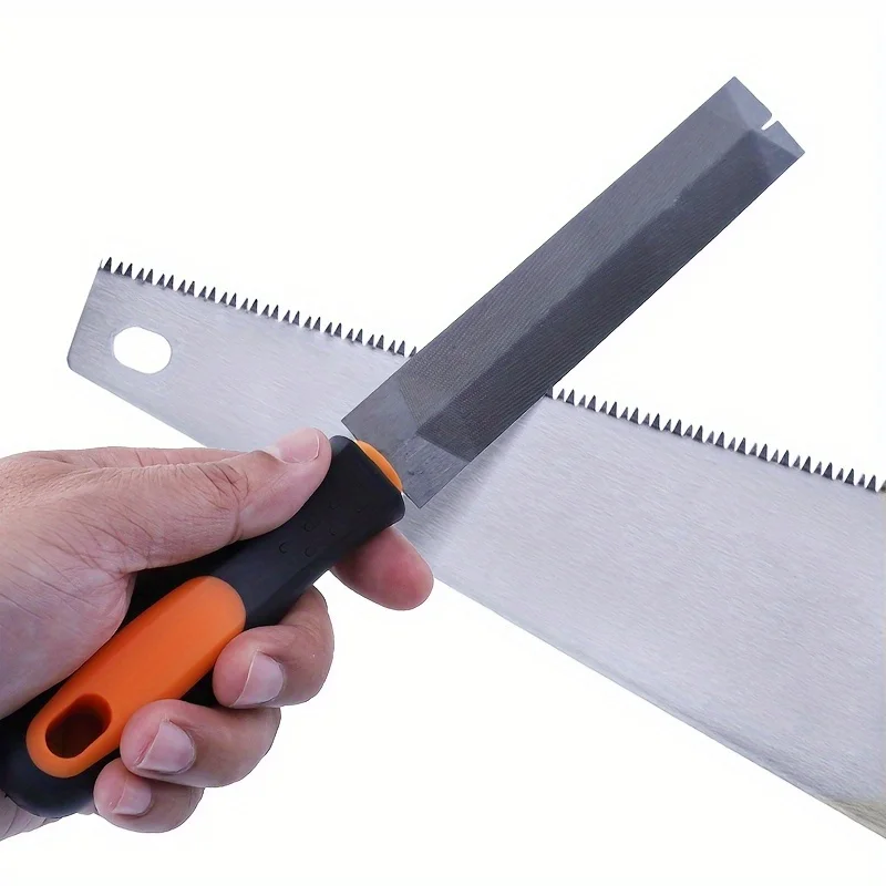 6 Inch Diamond Rhombic Saw File Triangle Metal File Bearing Steel Wood Rasp For Sharpening Saw Blade Woodworking Tools