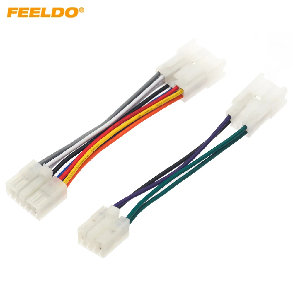 

FEELDO Car Stereo Audio Radio Wiring Harness Adapter For Toyota Car Models CD Player Plug Cable Adapter