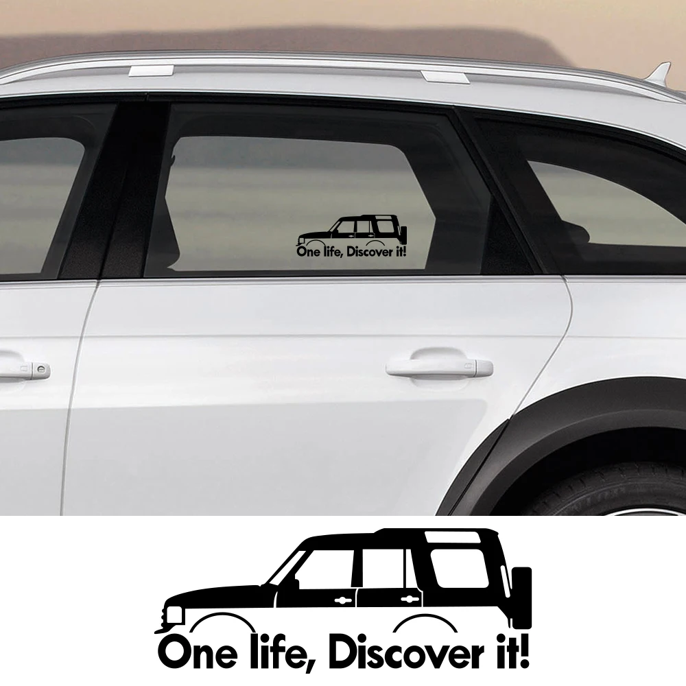 

Одна жизнь, открытие, он, наклейка на окно автомобиля, автографическая наклейка на кузов, багажник, бампер, виниловая декоративная наклейка для Land Rover Discovery 3 4 LR3 LR4