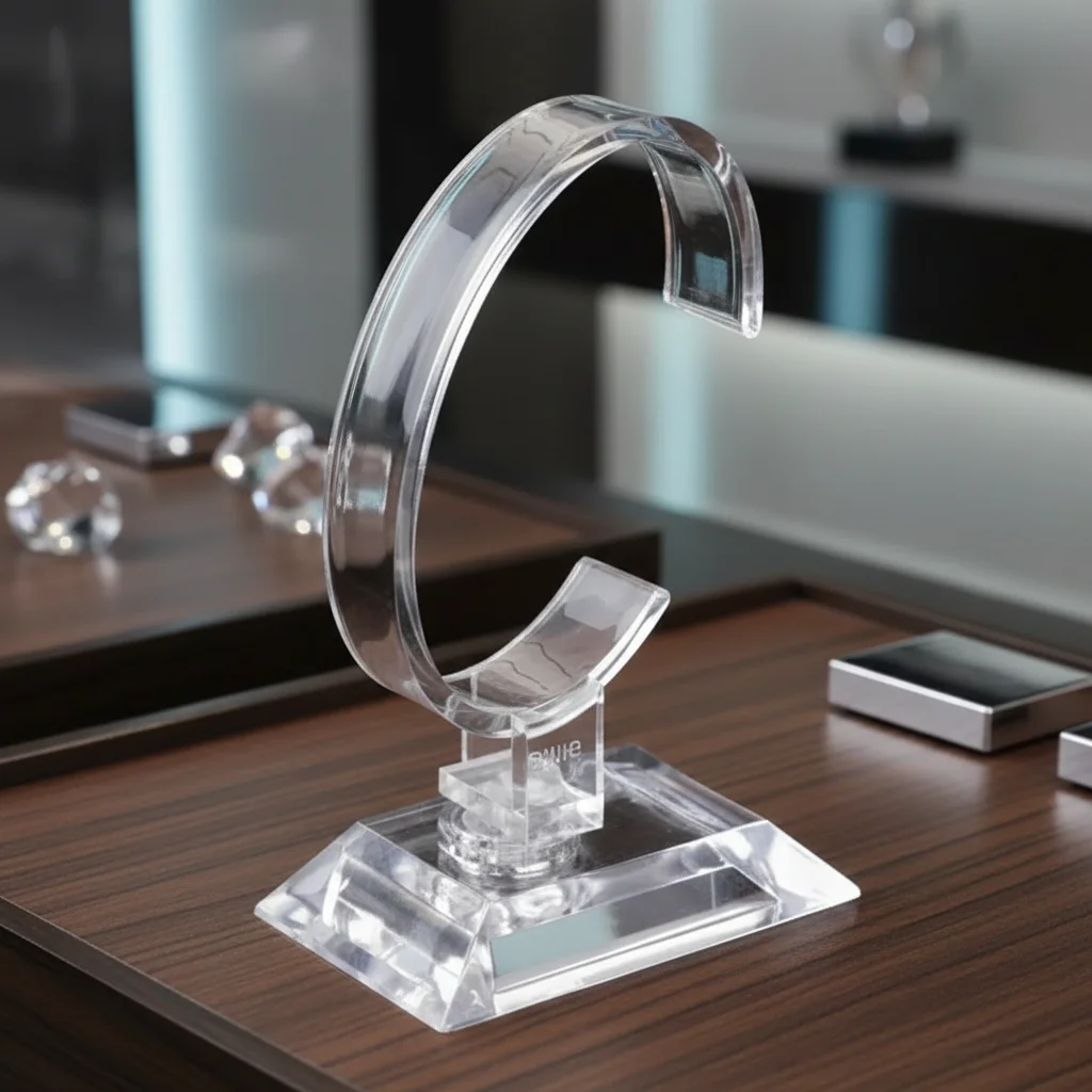Wholesale Transparent Watch Display Rack C-Ring Transparent Bracket Counter Display Rack Watch Bracelet Display Props