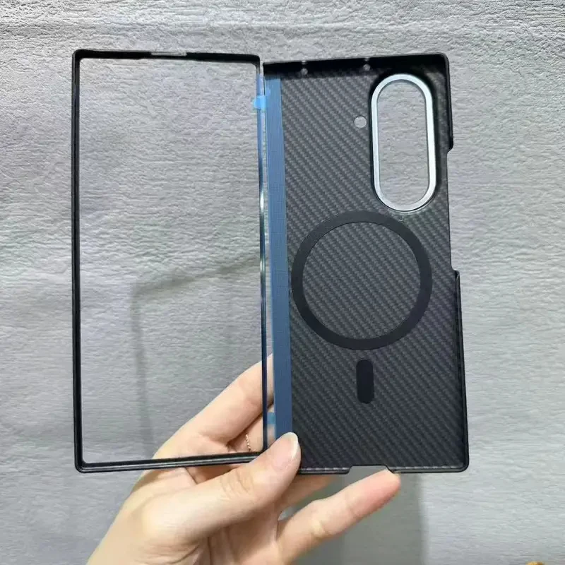 Genuine Aramid Carbon Fiber Original Bare Hand Feel Case For Samsung Z Fold 8 Ultra 7 For Magsafe Charging Slim Shockproof Cover