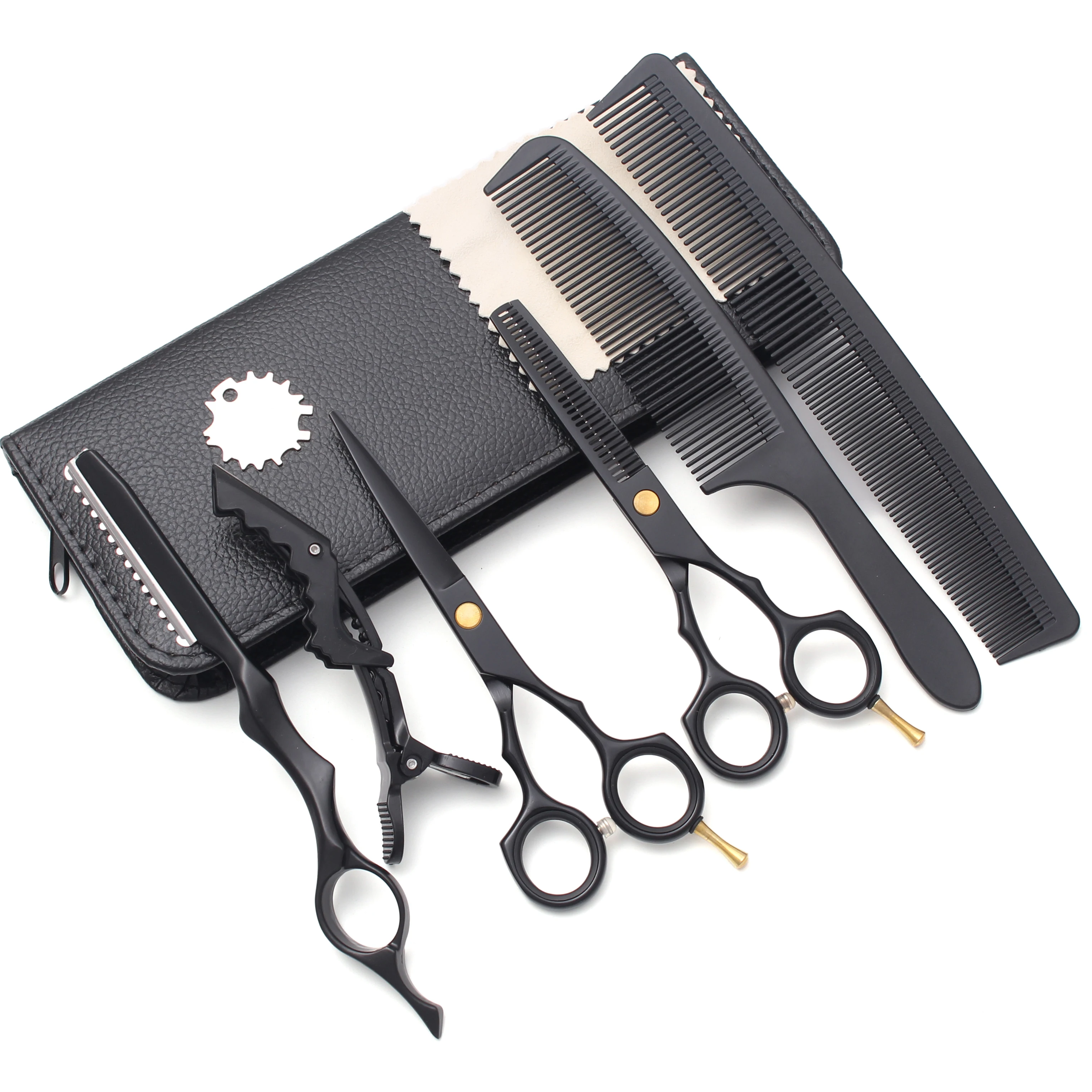 Professional Hairdressing Scissors Set Barber Cutting Thinning Shears Stainless Steel Salon Hair Styling Tools Kit Sharp Durable