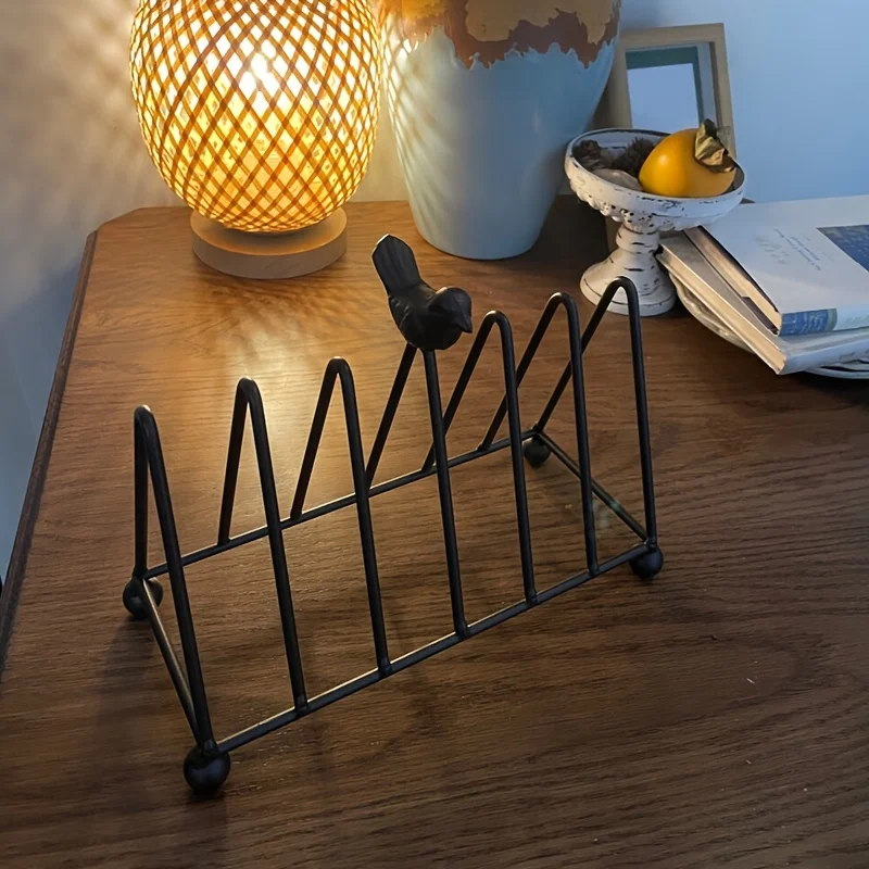 Bird‑Shaped Multi‑Function Storage Rack 1Pc, Practical Organizing Stand for Books Magazines Plates and Dishware