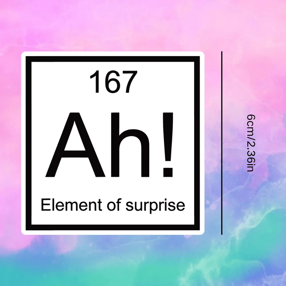 1PC Funny Element Table Joke Vinyl Decal Waterproof For Water Bottle Laptop Lab Lovers