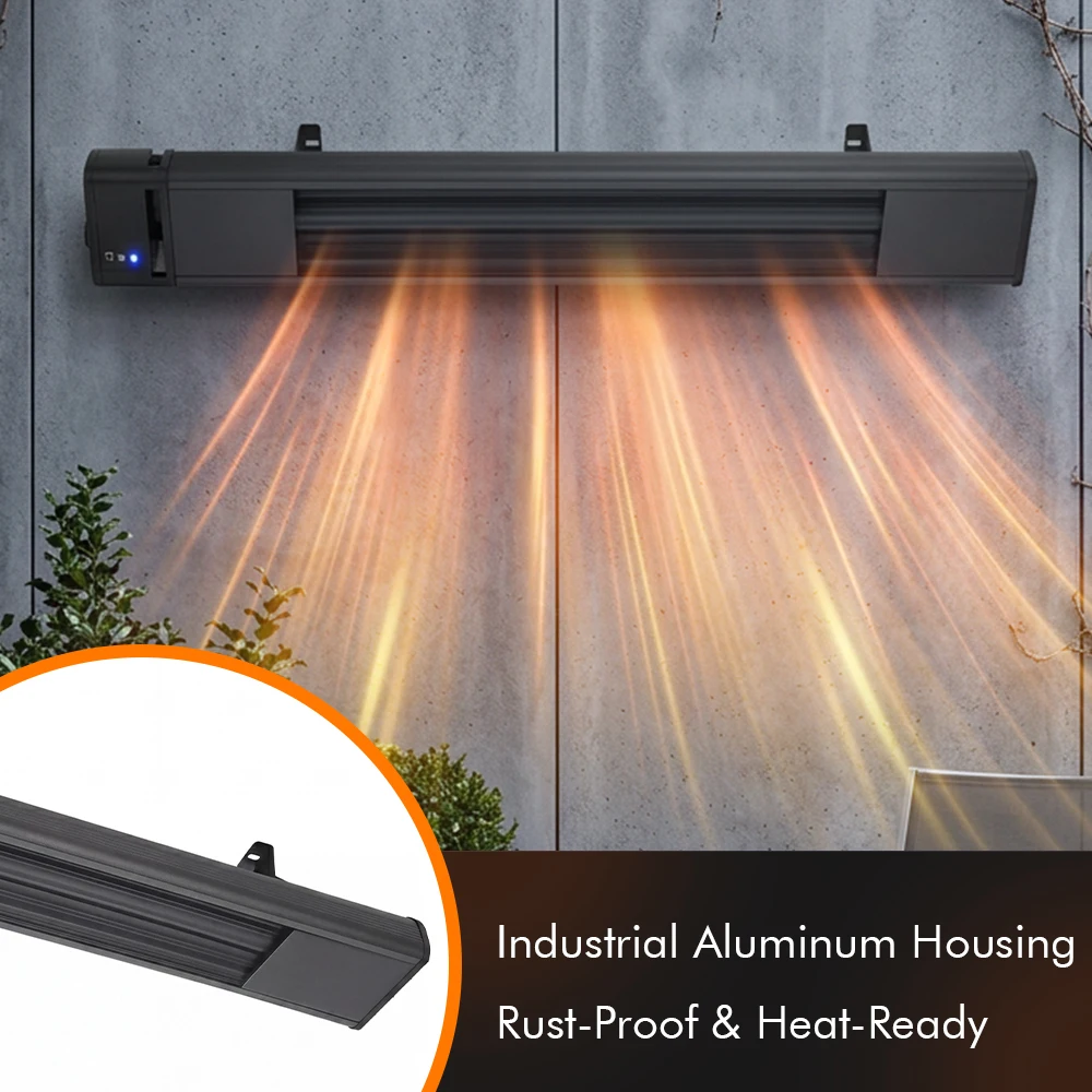 IP65 Approved Aluminium Alloy Housing Remote Control Patio Heater Electric 3.2Kw Infrared Heater