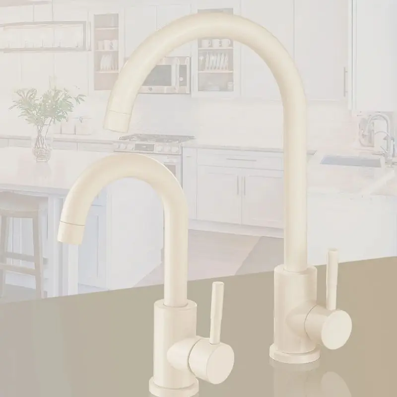 Single Handle High Arc Kitchen Faucet 360 Rotation Stainless Steel Hot Cold Sink Mixer for RV Camper Outdoor Utility Bathroom