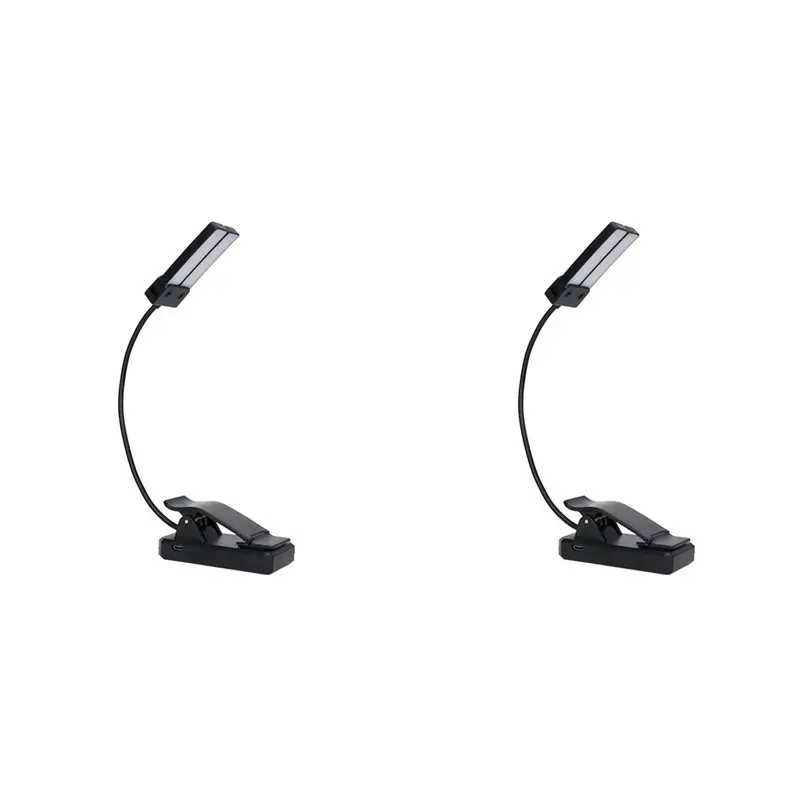 ABVH-2X Double-Headed Rechargeable, Portable Music Stand Light, Clip-On Music Stand Light, Lightweight Eye Care Book Light