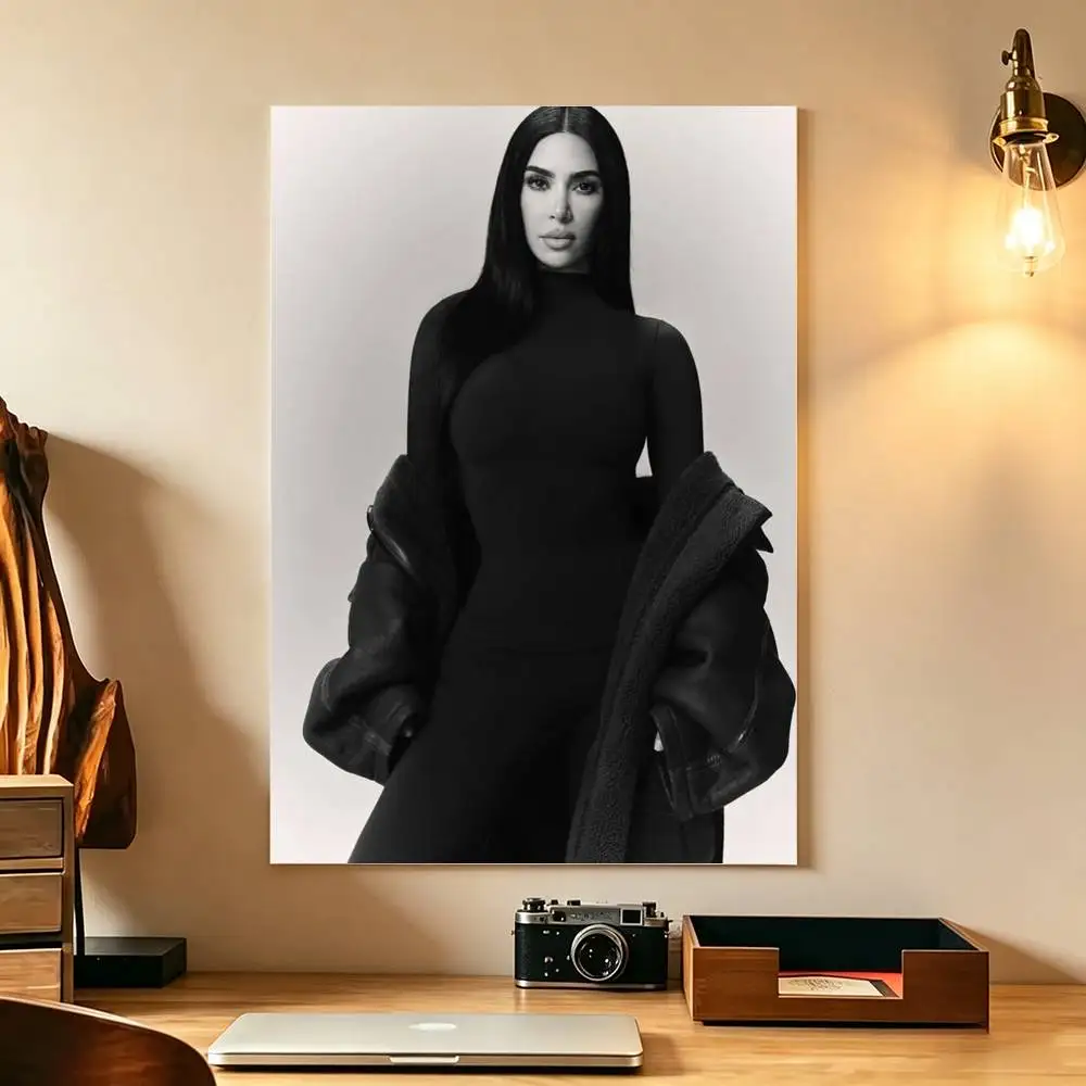 R-Reality TV Kim Kardashian Poster High Quality Dorm Living Room Aesthetic Wall Decoration Painting Stickers Gift