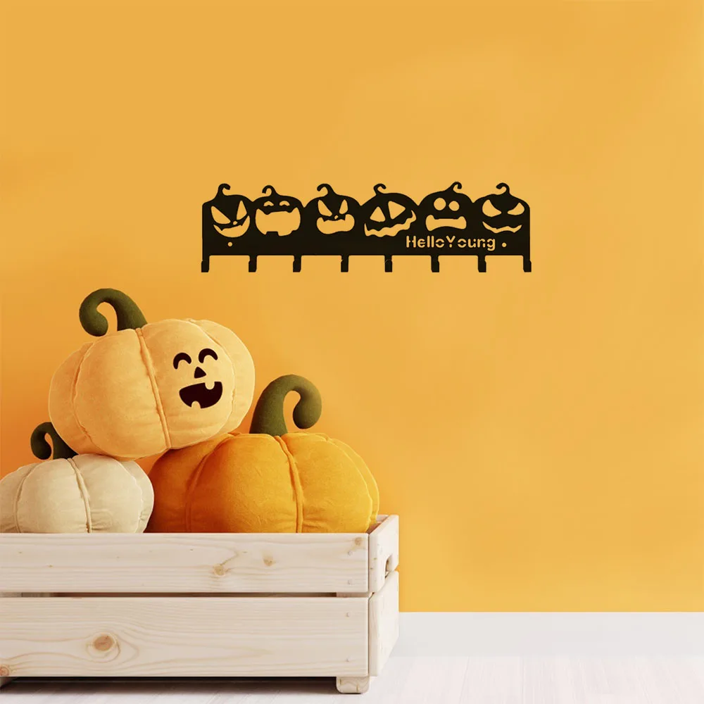 

Charming 1pc Eerie Metal Decorative Piece: Compact Storage Rack in Sinister Halloween Pumpkin Style