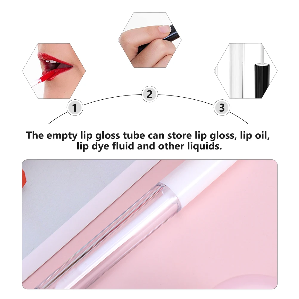 

30Pcs Lip Gloss Sub Bottles Small Refillable Round Tubes Leakproof Caps Travel DIY Lip Balm Perfume Storage Containers Makeup