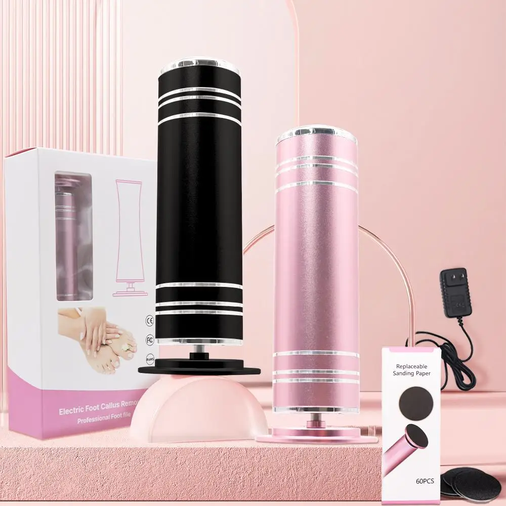 

Electric Foot File Exfoliator: Adjustable Speed ​​Foot Filer with 60 Sandpaper Discs - Professional Pedicure Tool for Dead Skin