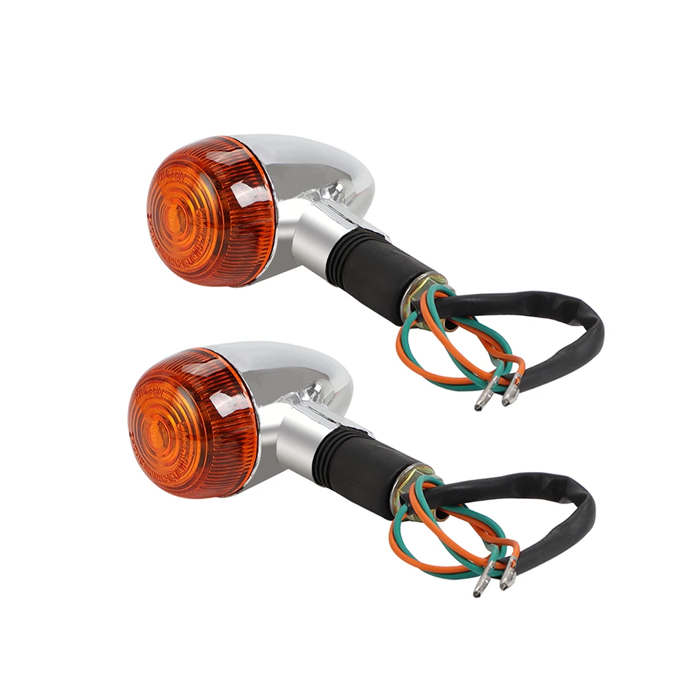 Rear Turn Signals Lights Motorcycle Directional Indicator Light Turning Amber Lamp For Honda Magna Kawasaki Vulcan