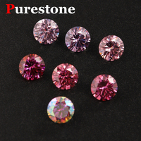 Colorful Round 0.1-10ct RarerPink Moissanite Loose Stone Red Purple Good Cut Colored Green Black Blue Real Moissanite Diamonds