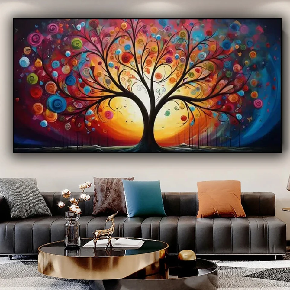 Tree Of Life Diamond Painting New 2024 Full Square Round Diamond Embroidery Mosaic Diy Crystal Art sunrise landscape Home Decor