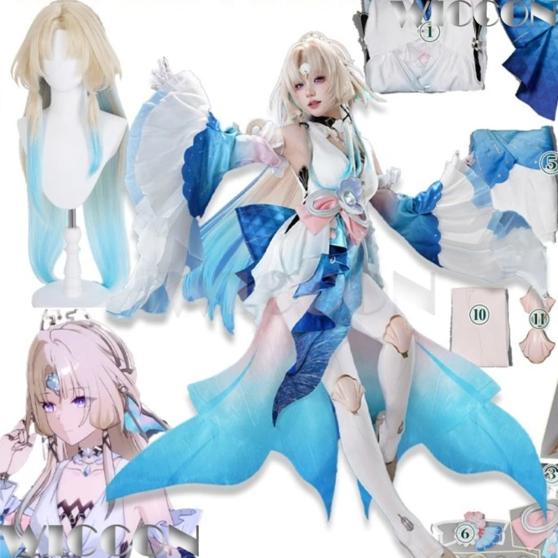 

Honkai Star Rail Pearl Cosplay Costume Game Anime Female Halloween Party Performance Women Dress Halloween Navidad Carnaval