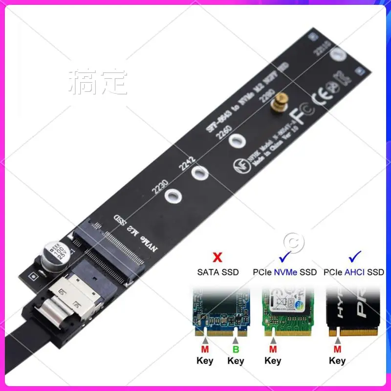 AP-NGFF M.2 NVME M-Key SSD Male To Female Extension Cable 40Cm With SFF-8654 Connector Adapter For Mainboard SSD 2280/22110