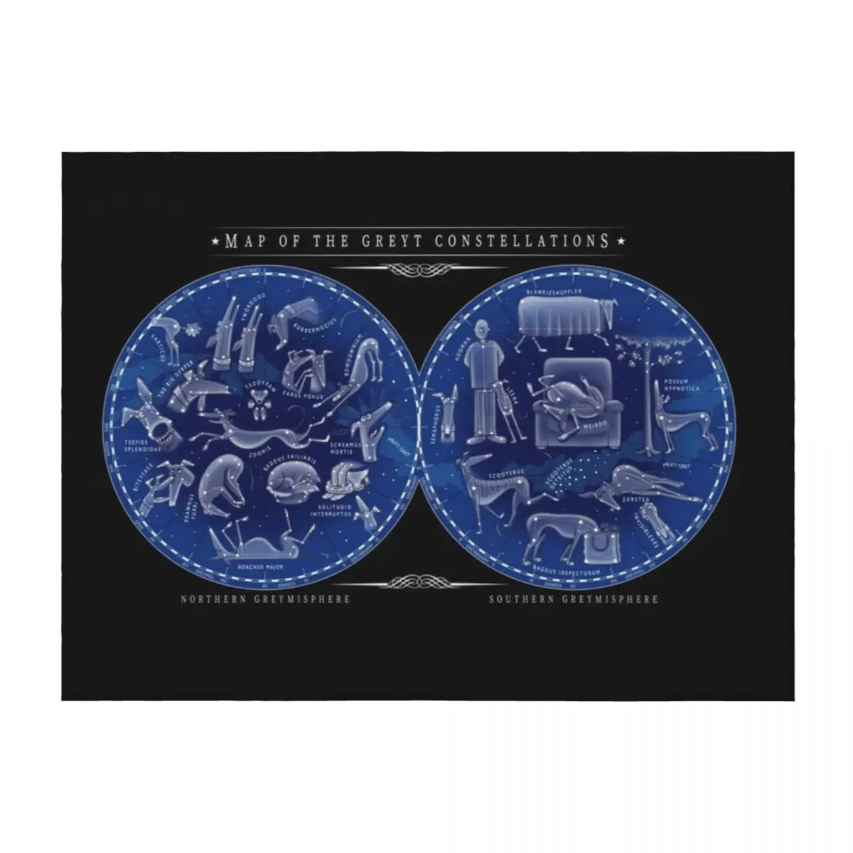 

Map of the Greyt Constellations Throw Blanket Kid'S Blankets For Baby Winter beds halloween Blankets