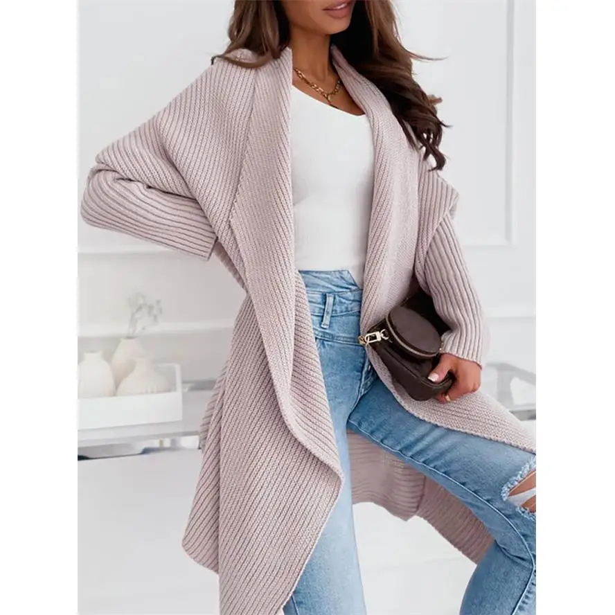 

Long Open Cardigan Sweater Jaet Women's Loose Fit Cotton Winter Outerwear id Pattern Casual Sle No Brand Registered
