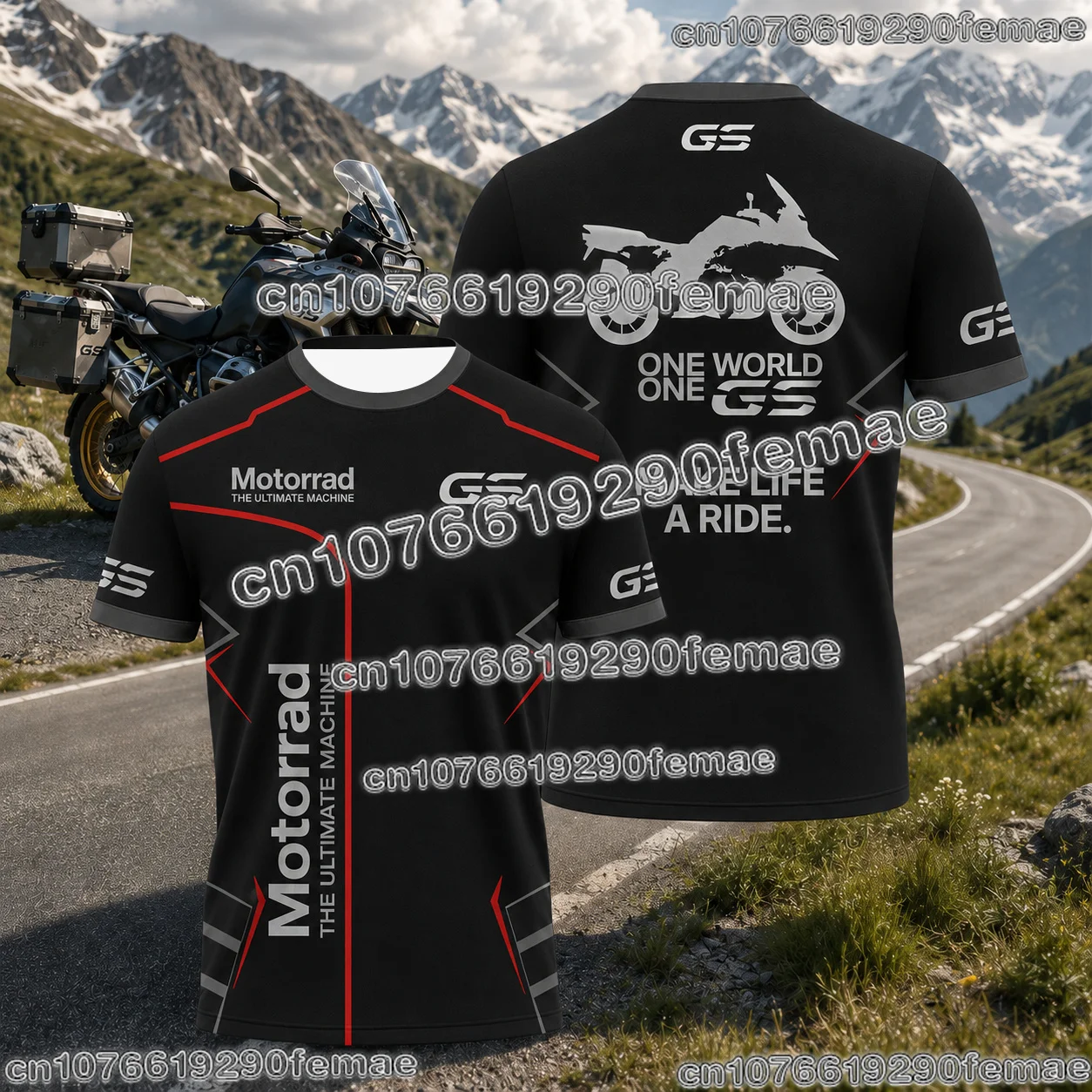 2026 New GS Adventure Motorrad Short Sleeve Riding Tee, Summer Outdoor Motorcycle Road Trip Off-Road Casual Travel Top