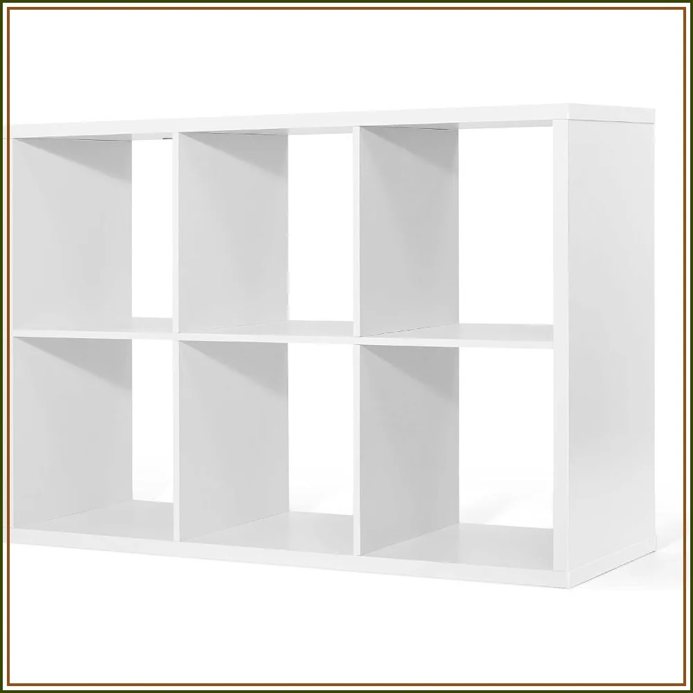 13-Inch Cube Storage Organizer, 6/8/9-Cube Bookcase, Extra Thick Edge, Rustic Grey Oak or White